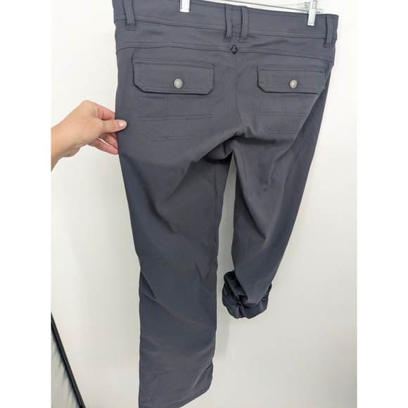 Prana Halle Pant Womens 14 Tall Gray Cargo Roll Up Leg Outdoor Gorpcore Casual - Picture 3 of 9